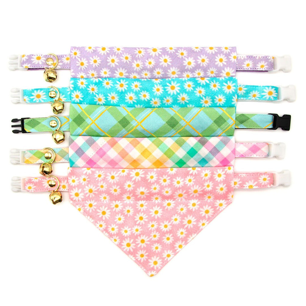 Cat Collar - "Daisies - Pink" - Floral Cat Collar / Daisy, Easter, Spring, Summer / Breakaway or Non-Breakaway / Cat, Kitten, Small Dog