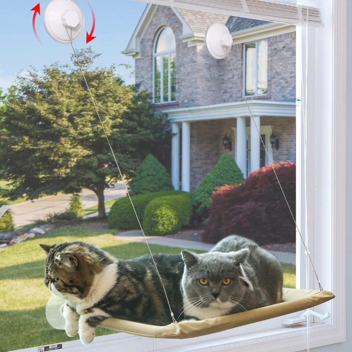 Cat Window Perch Seat Hammock Strong Suction Cups Holds up to 30Lbs
