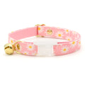 Cat Collar - "Daisies - Pink" - Floral Cat Collar / Daisy, Easter, Spring, Summer / Breakaway or Non-Breakaway / Cat, Kitten, Small Dog
