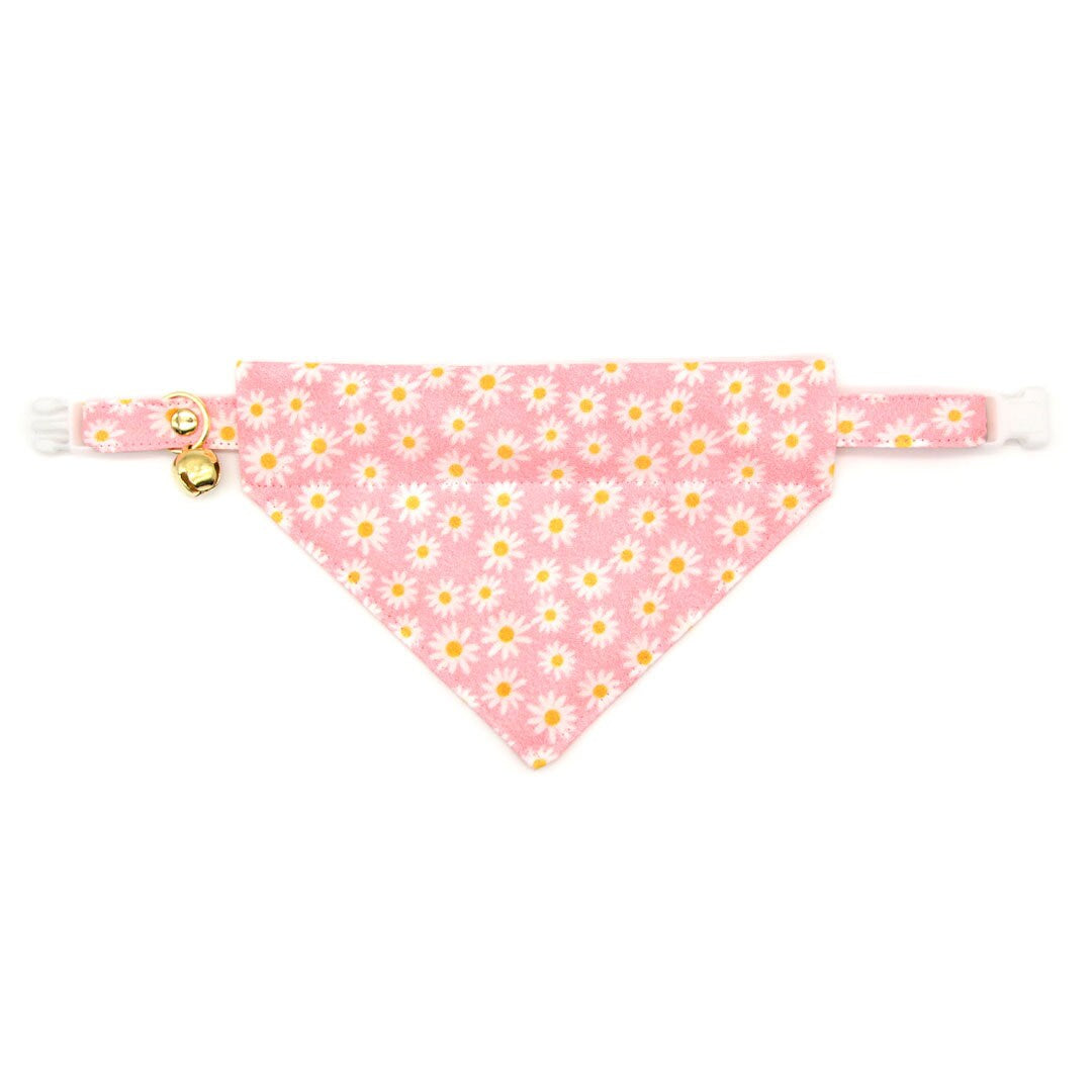 Cat Collar - "Daisies - Pink" - Floral Cat Collar / Daisy, Easter, Spring, Summer / Breakaway or Non-Breakaway / Cat, Kitten, Small Dog