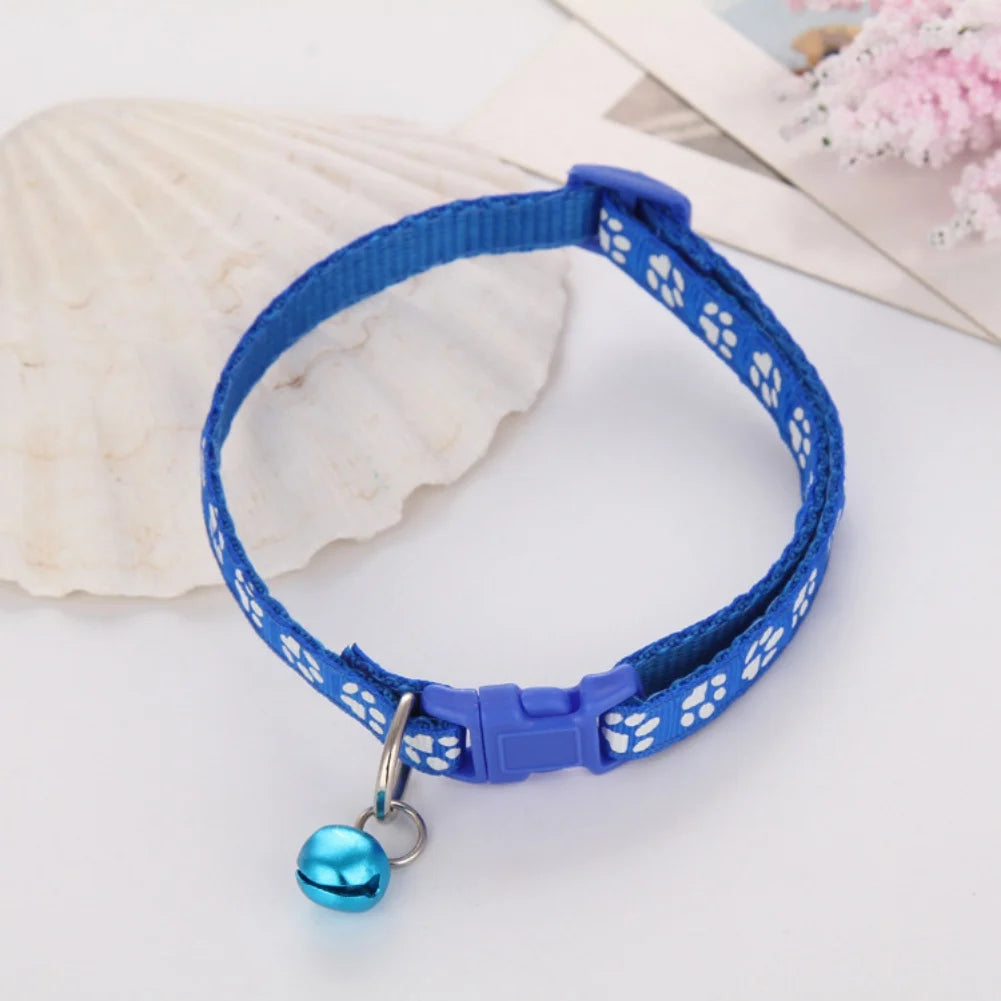 Reflective Cat Collar Adjustable Pet Kitten Reflective Necklace for Small Pet Animals Cat Collar with Bells Breakaway Cat Collar