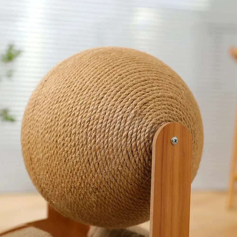 Cat Scratcher Ball Cat Scratching Toy Inclined Scratch Board Sisal Rope Ball for Indoor Cat Kittens 
