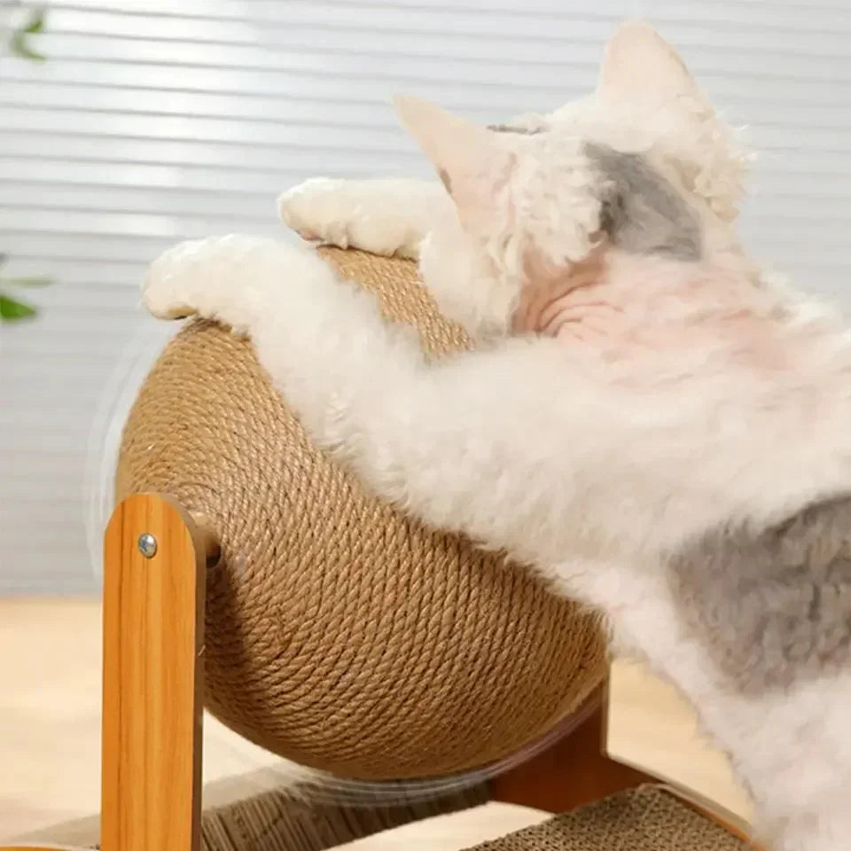 Cat Scratcher Ball Cat Scratching Toy Inclined Scratch Board Sisal Rope Ball for Indoor Cat Kittens 