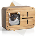 Cat Scratcher Lounge, Cat Scratching Lounger Cardboard, Cat Scratcher Box with Hole for Indoor Kitten Grinding Claws, Sisal Cat Scratcher Furniture Protector